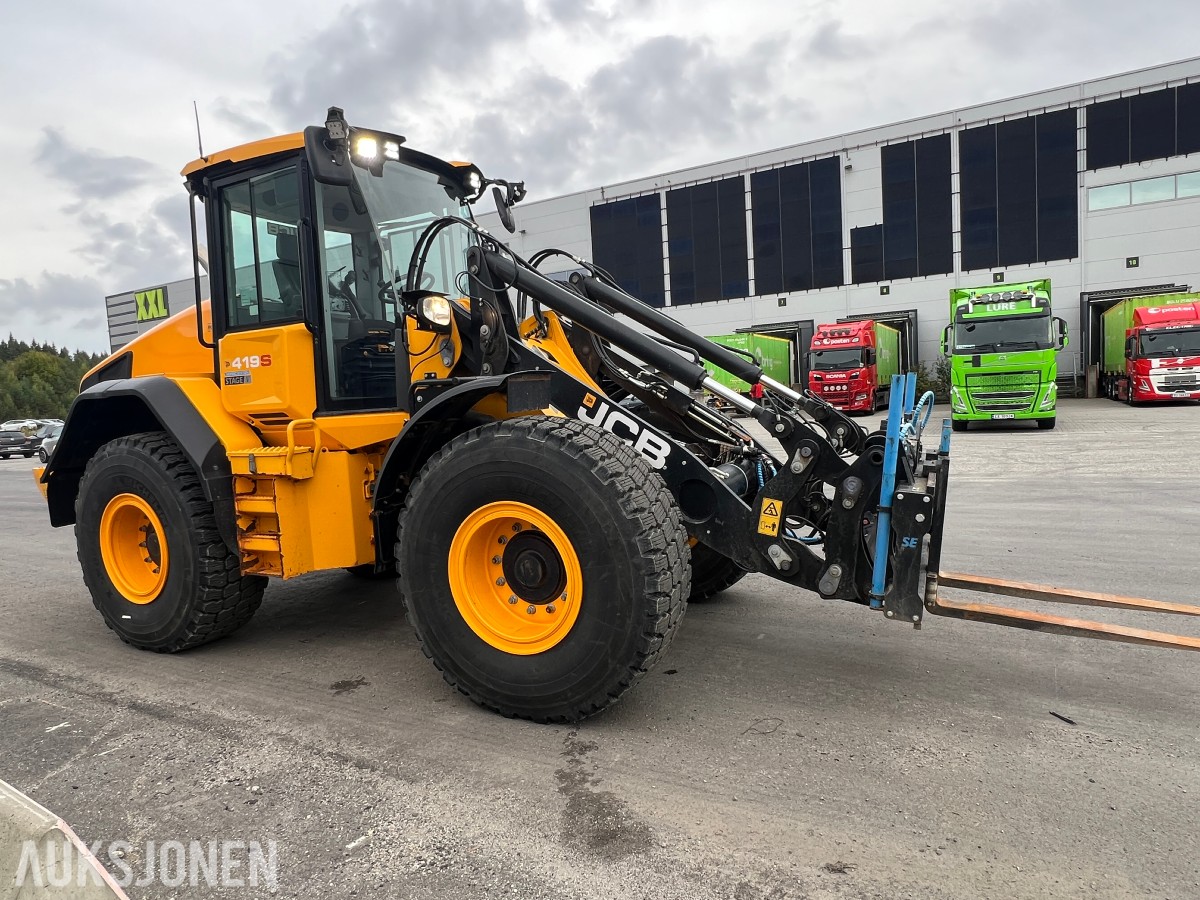 2023 419S Steg S5 Hjullaster - BM-hk, hydr gaffler