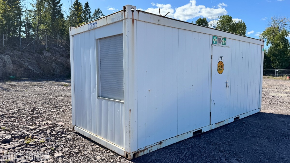 Containex 20-fots mannskapsbrakke / kontorbrakke med inventar