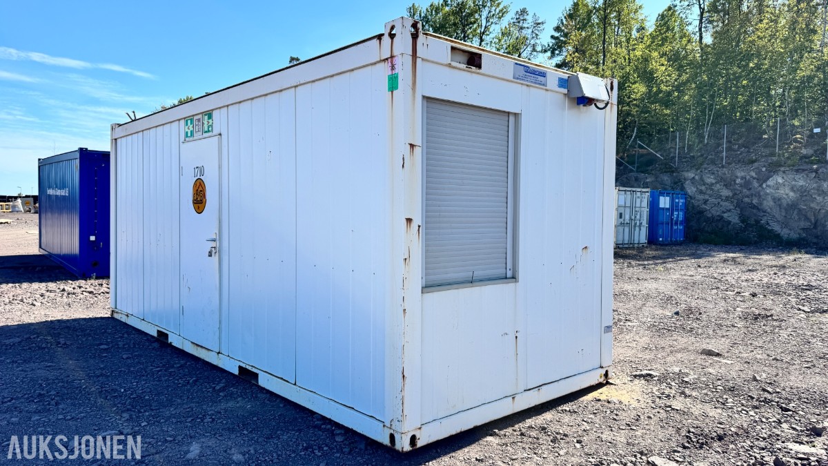 Containex 20-fots mannskapsbrakke / kontorbrakke med inventar