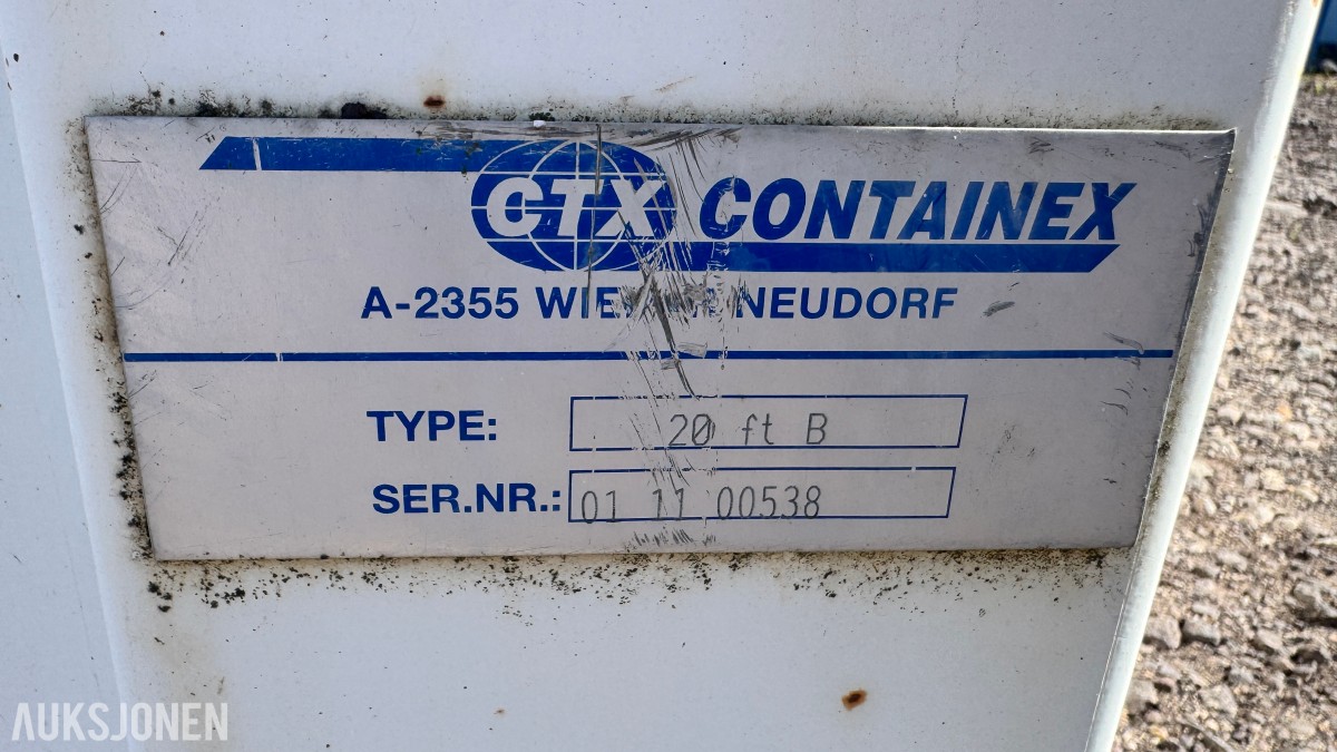 Containex 20-fots mannskapsbrakke / kontorbrakke med inventar
