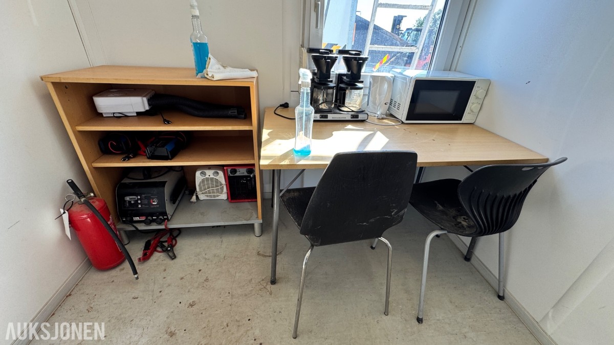 Containex 20-fots mannskapsbrakke / kontorbrakke med inventar