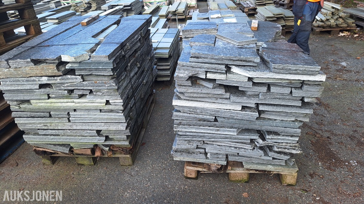 Snåsa murskifer – ca. 6 m² / 2 paller – naturstein til mur