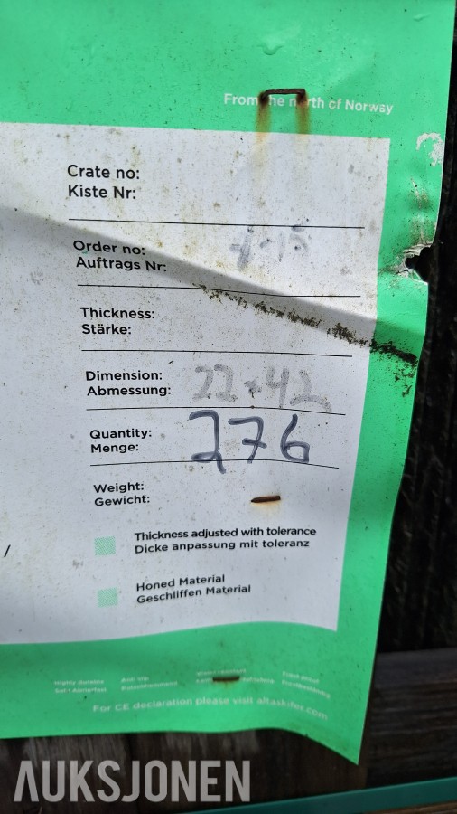 Alta klippet skiferflis – 25,5 m² / 276 stk. – 8–15 mm