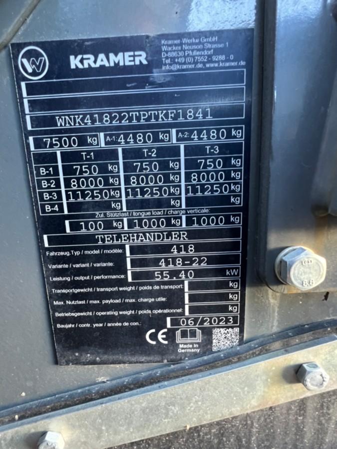 2024 KramerAllrad 2706 teleskoplaster m/hydr pllegaflel kun 531 t
