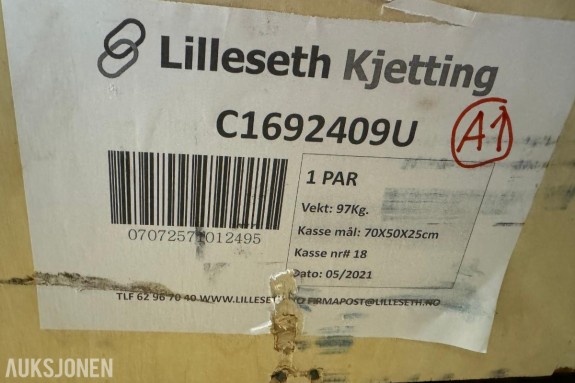 2021 Lilleseth Combi Grip Kjetting - 1 par C169240U - lite brukte kjettinger i eske