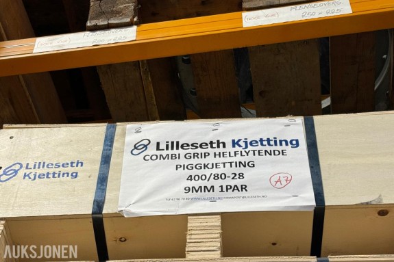 Lilleseth Combi Grip Helflytende piggkjetting - 1 par 400/80-28 - Ubrukte kjettinger