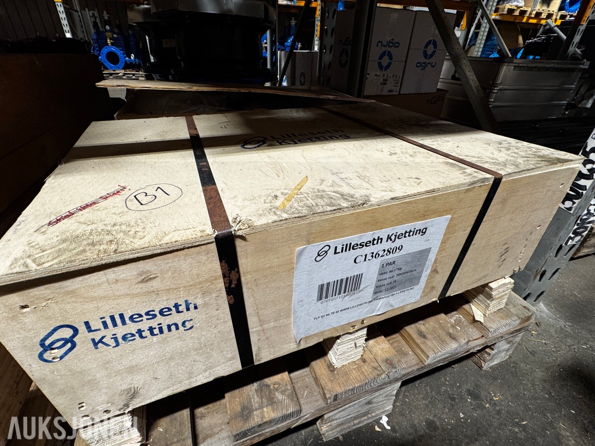 2021 Lilleseth kjettinger - 1 par Combi-grip 9 mm, m/pigger - Ubrukt