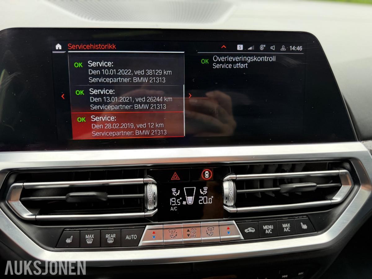 2019 BMW 3-serie, 330i, 76800km, Automat, S+V dekk