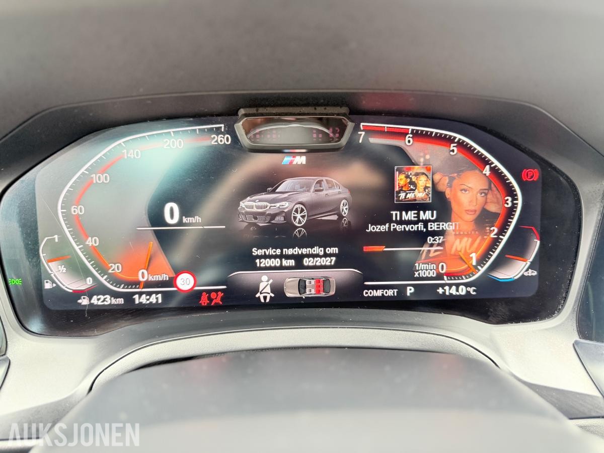 2019 BMW 3-serie, 330i, 76800km, Automat, S+V dekk