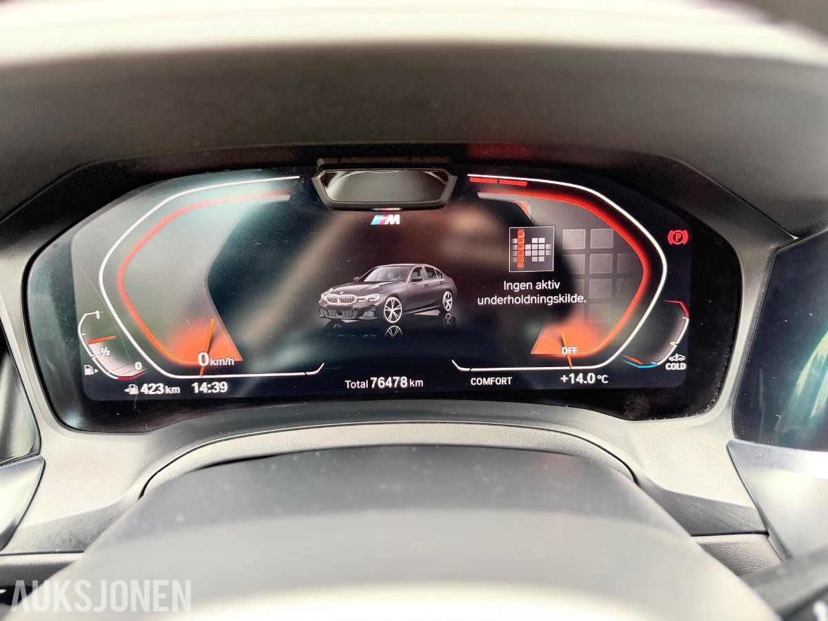 2019 BMW 3-serie, 330i, 76800km, Automat, S+V dekk