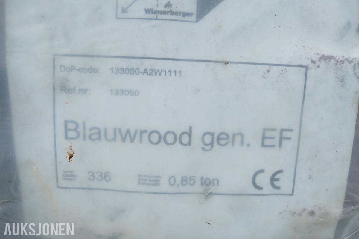 Større parti murstein/ fasadestein Wienerberger Terca Blauwrood Genuanceerd EF