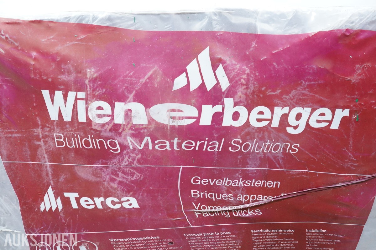 Større parti murstein/ fasadestein Wienerberger Terca Blauwrood Genuanceerd EF