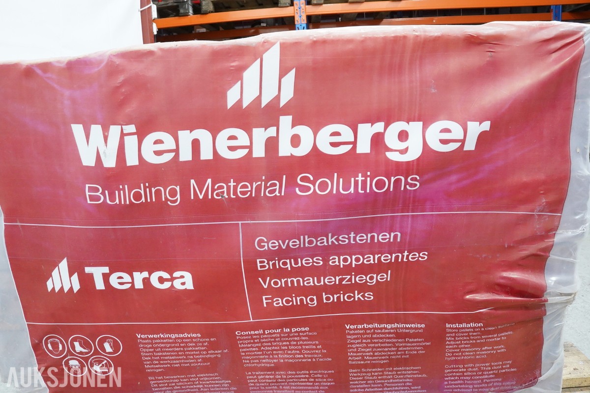 Større parti murstein/ fasadestein Wienerberger Terca Blauwrood Genuanceerd EF