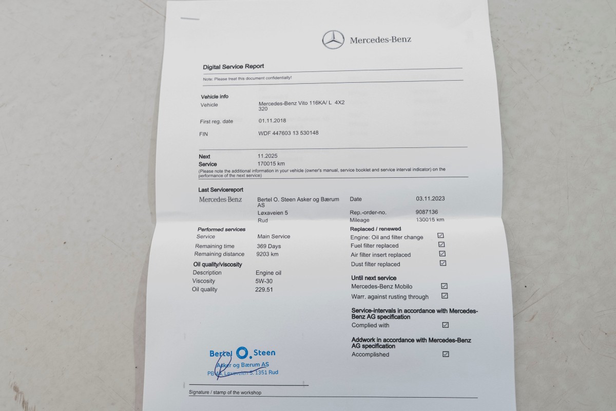 2018 Mercedes-Benz Vito 4MATIC 2.1 CDI 163HK AUTOMAT HENGERFESTE KAMERA VARMER LED