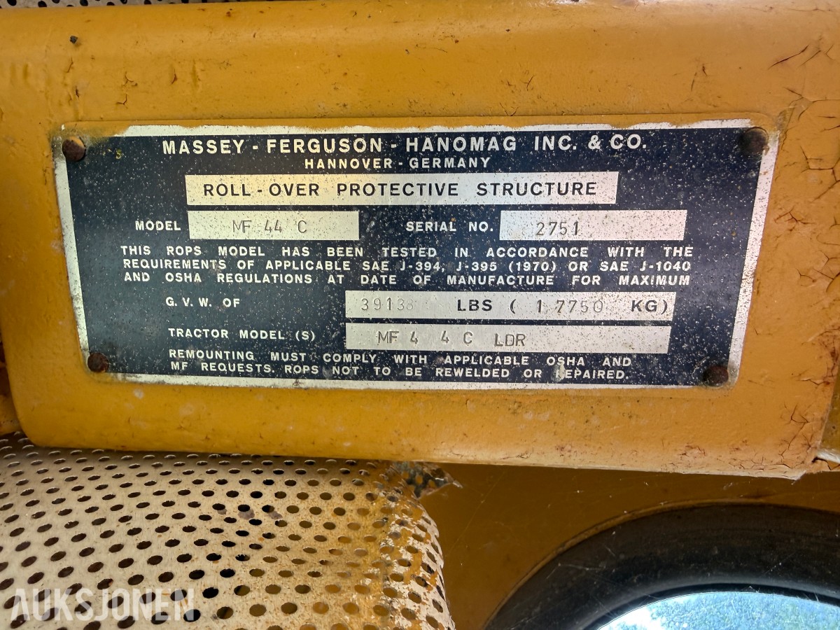 Hanomag 44C Hjullaster - Volvo motor