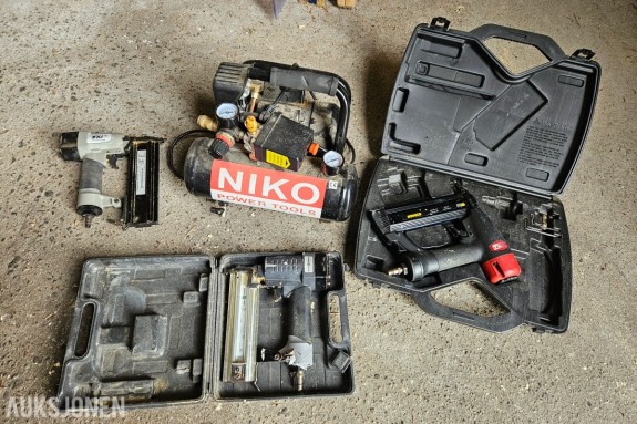 Trykkluftspikerpistoler og kompressor - Senco S200BN - TRU PTNA52FB - Power Craft - NIKO kompressor