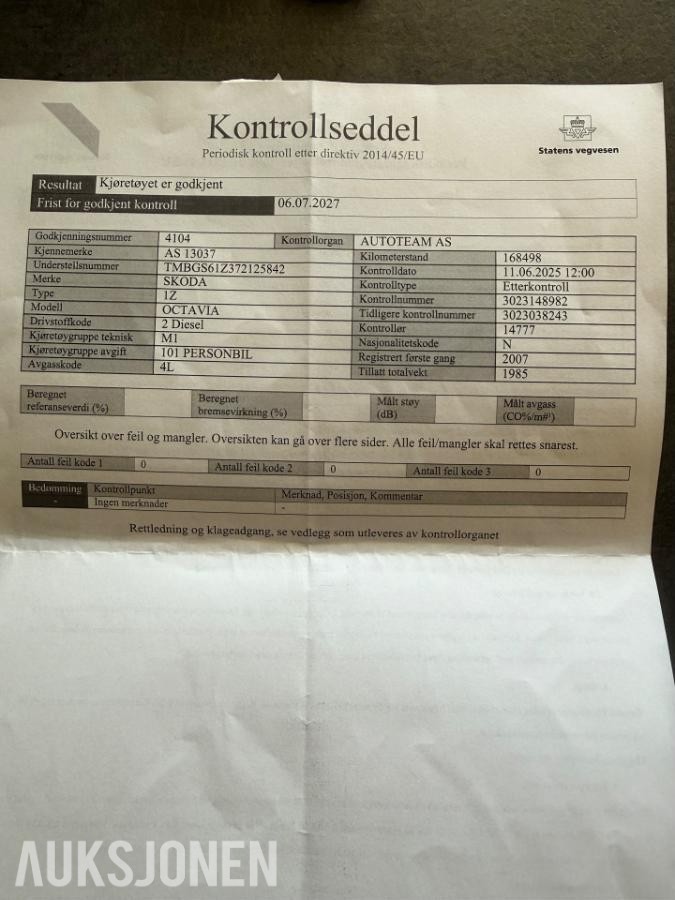 2007 Skoda Octavia 1.9 TDI 105hk