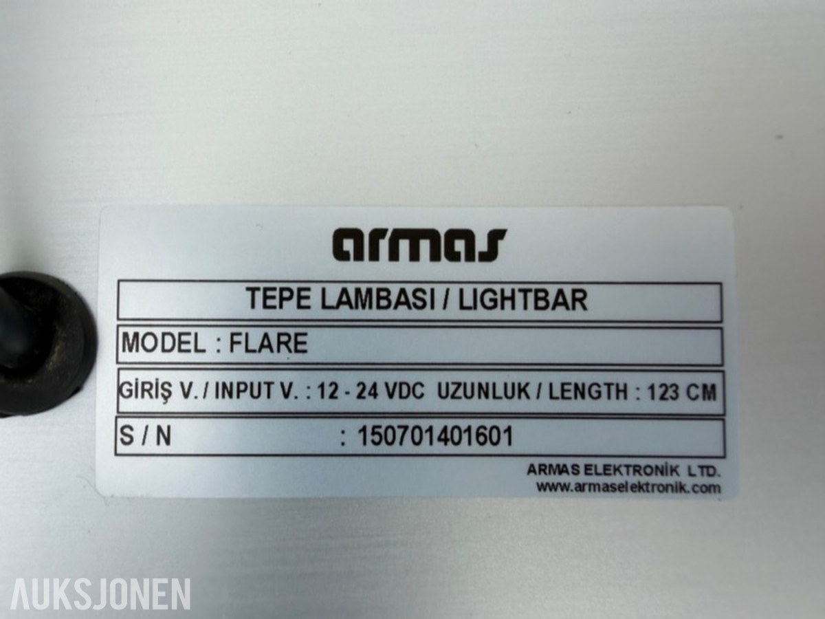 Tempe Lambis Varselbjelke. 1230 mm.