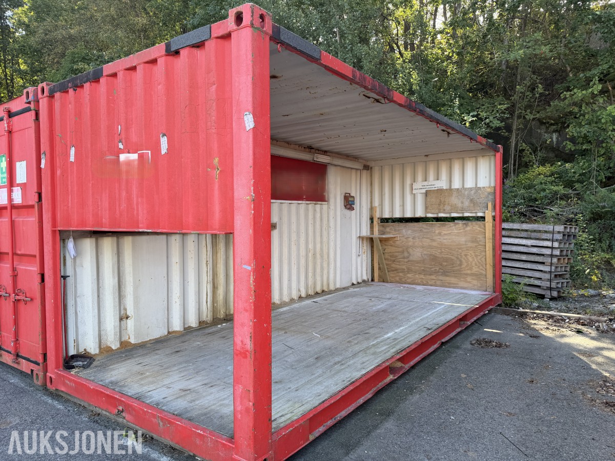 20 FOTS TOM SAGCONTAINER – ÅPEN LANGVEGG – ELEKTRISK OPPLEGG