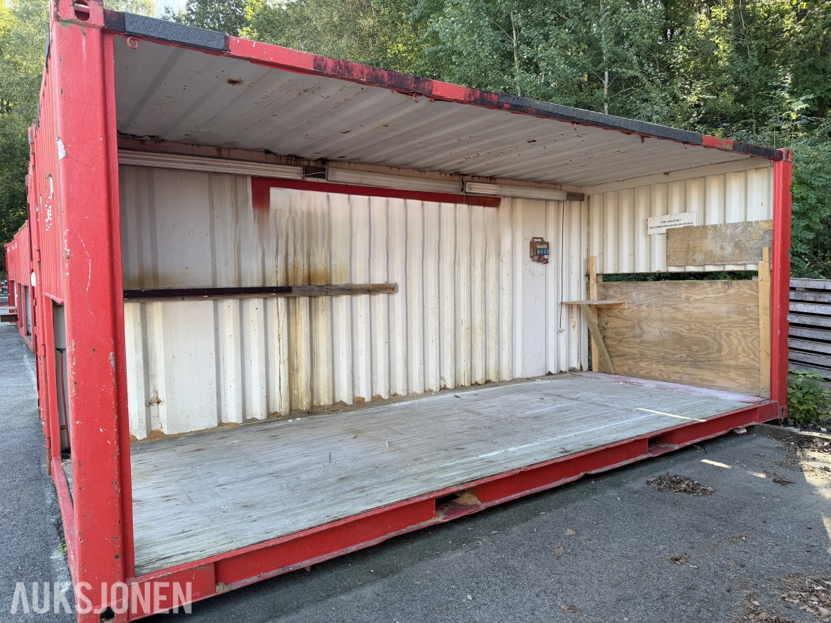 20 FOTS TOM SAGCONTAINER – ÅPEN LANGVEGG – ELEKTRISK OPPLEGG