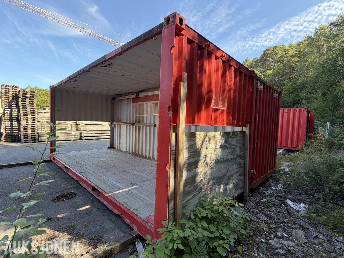 20 FOTS TOM SAGCONTAINER – ÅPEN LANGVEGG – ELEKTRISK OPPLEGG