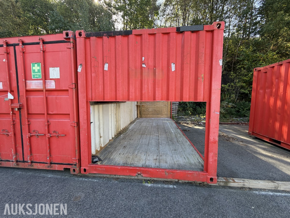 20 FOTS TOM SAGCONTAINER – ÅPEN LANGVEGG – ELEKTRISK OPPLEGG