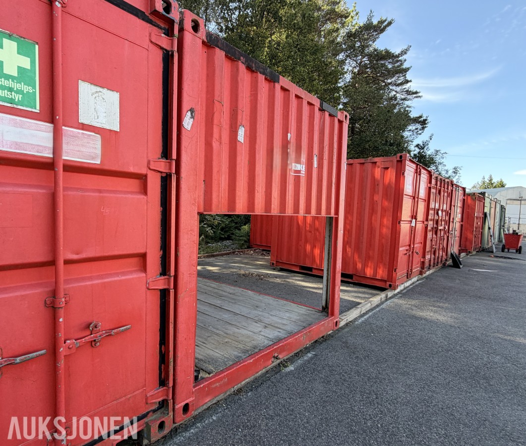 20 FOTS TOM SAGCONTAINER – ÅPEN LANGVEGG – ELEKTRISK OPPLEGG