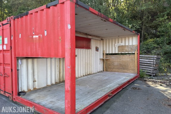 20 FOTS TOM SAGCONTAINER – ÅPEN LANGVEGG – ELEKTRISK OPPLEGG