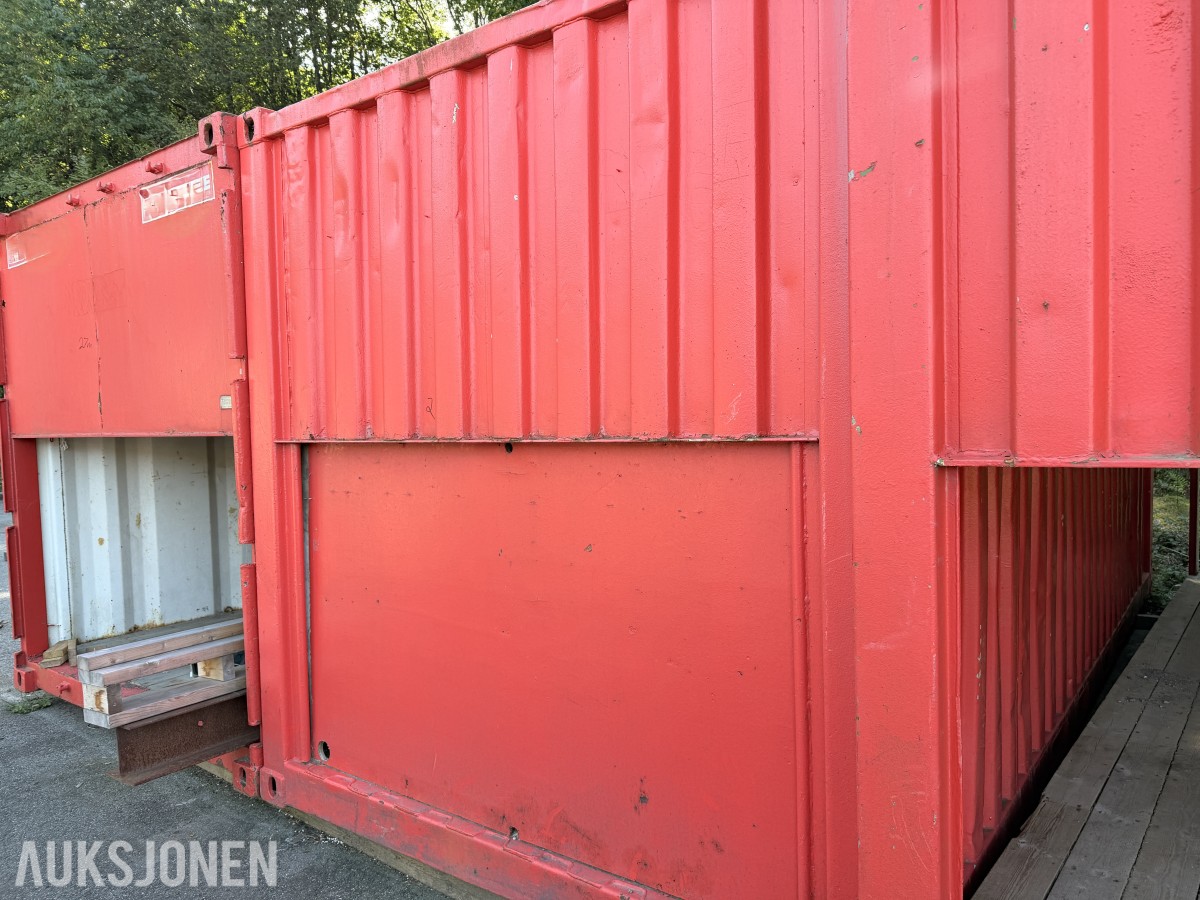 SAGCONTAINER MED DEWALT KAPP-/GJÆRSAG OG SPONAVSUG