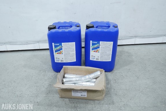 2. stk Mapei Mapecrete LI Hardener 25 kg og Würth brannhemmende akryl