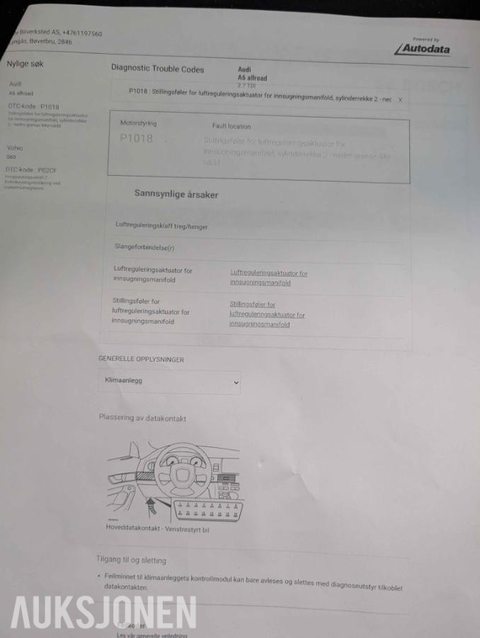 2007 Audi A6 Allroad 2.7 Diesel 179hk QUATTRO, Automat, Cruisekontroll, Reparasjonsobjekt