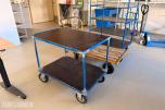 3 stk. transporttraller – plattformtralle og hylletraller