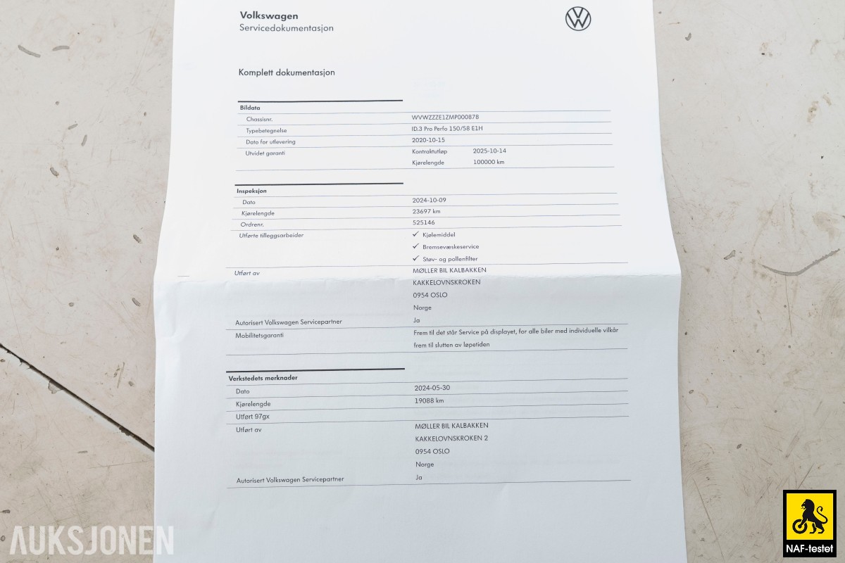 2021 Volkswagen ID.3 58 KWH 204 HK ACC NAVI LED VARMEPUMPE