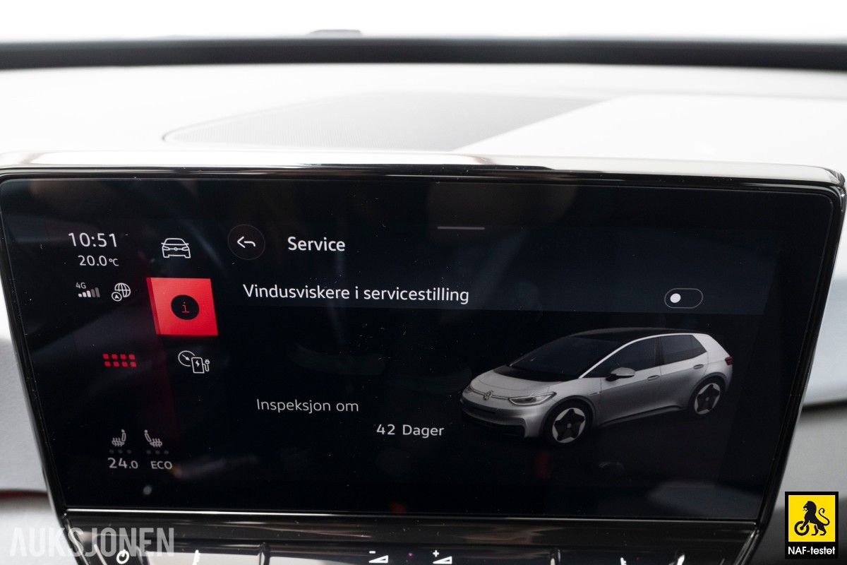 2021 Volkswagen ID.3 58 KWH 204 HK ACC NAVI LED VARMEPUMPE