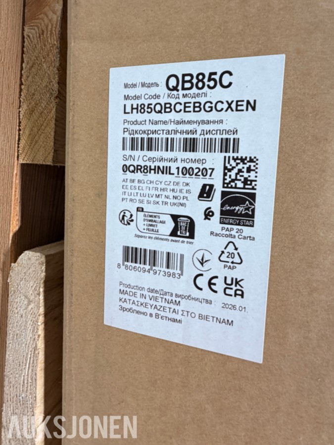 Samsung QB85C 85" 4K UHD Professional Display