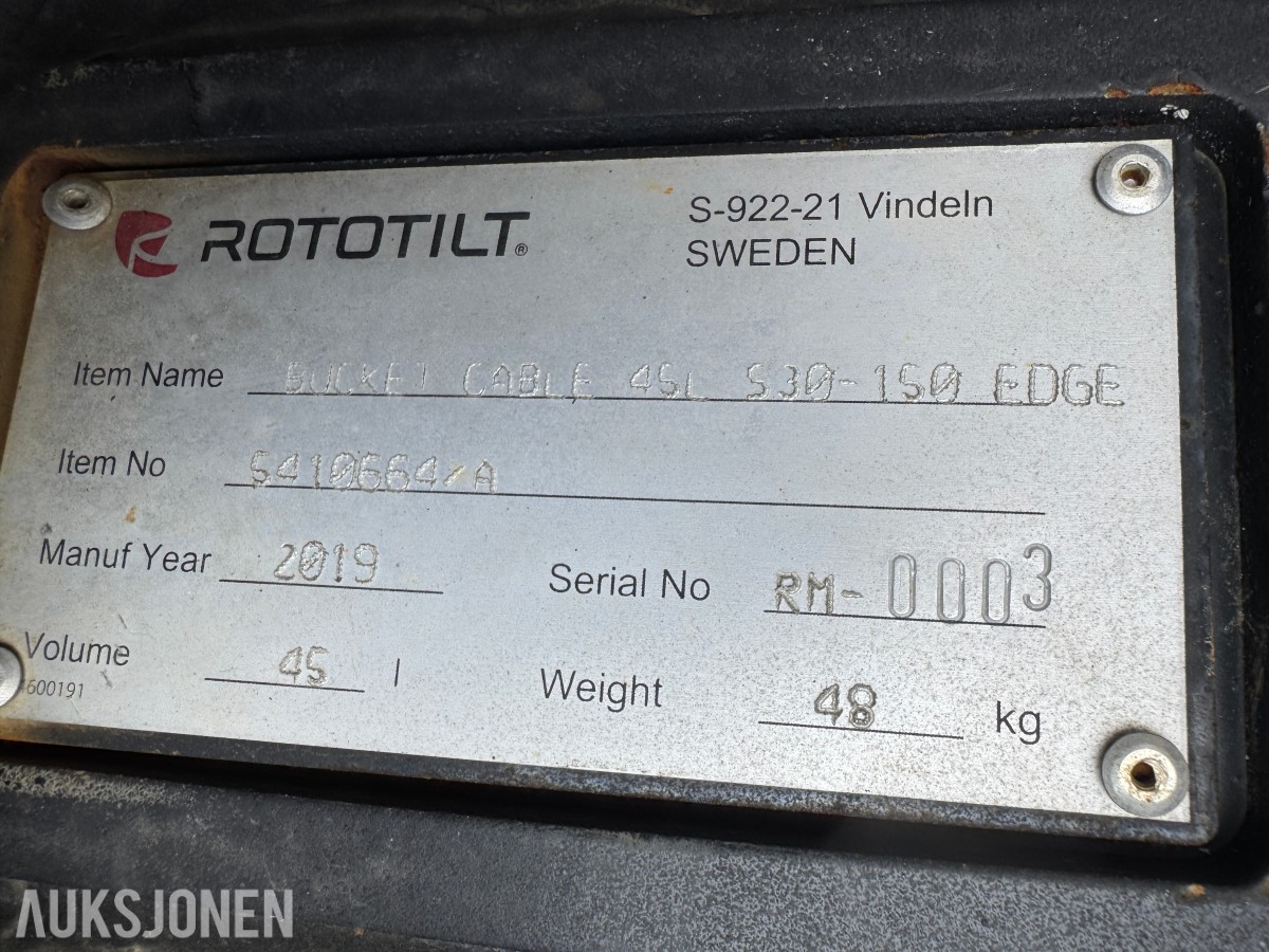 2019 Andre Rototilt smalskuffe – S30 innfestning – ubrukt
