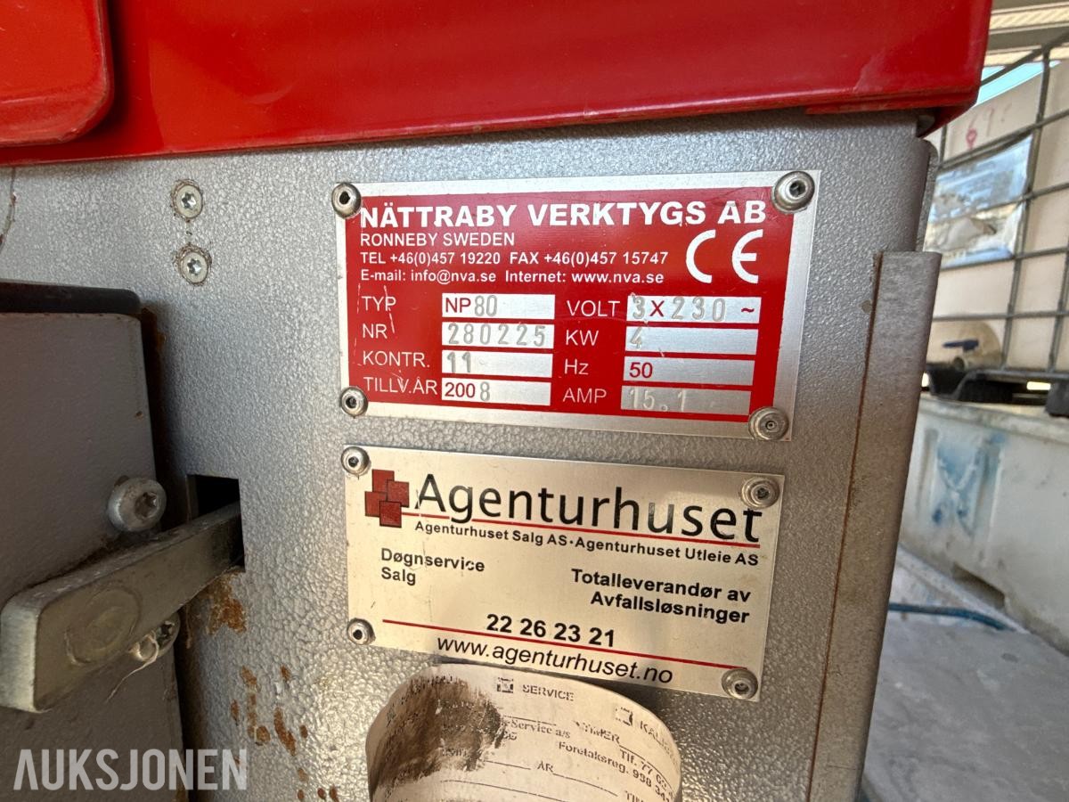 2008 Nättraby NP80 Papppresse