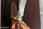 48 TIMERS AUKSJON - Damaskus Jaktkniv + Slipestein