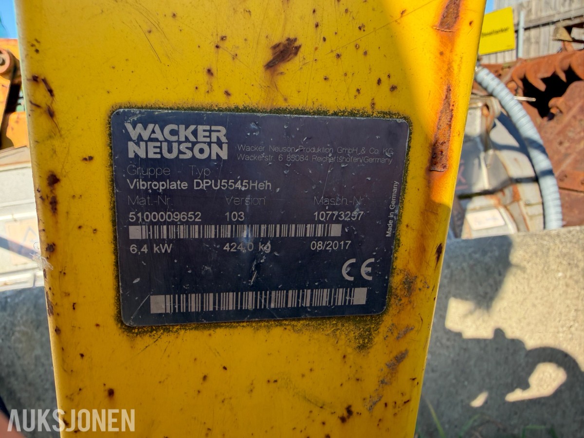 2017 Wacker Neuson DPU5545Heh vibroplate/komprimeringsmaskin