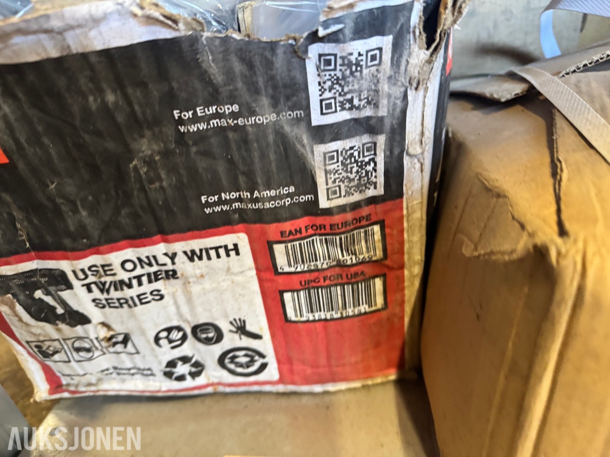 MAX TW1061T jernbindetråd - ca 2,5 kartonger 