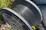 2 tromler med diverse kabel/fiber