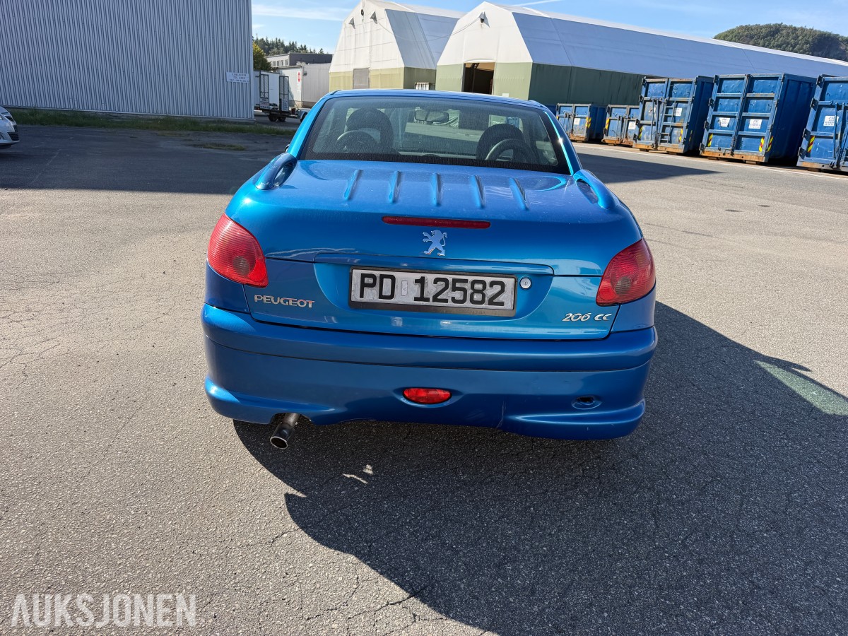 2004 Peugeot 206 CC 1.6 109 HK CABRIOLET SKINN SOMMERHJUL 