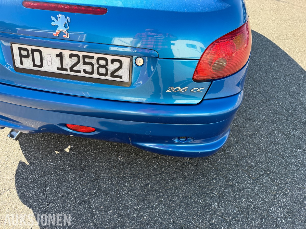 2004 Peugeot 206 CC 1.6 109 HK CABRIOLET SKINN SOMMERHJUL 