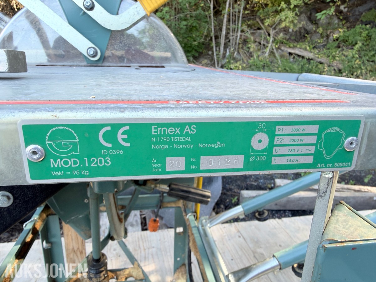 2020 ERNEX 1203 BYGGSAG 2020 – 230V – RULLEBORD
