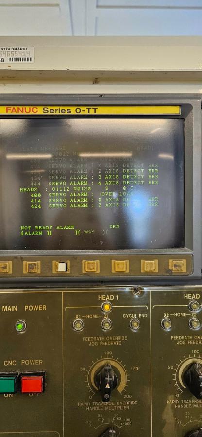 1998 Takang TNC-200DST CNC dreiebenk – dobbel spindel / dobbel revolver – Fanuc 0-TT  - MVA FRI