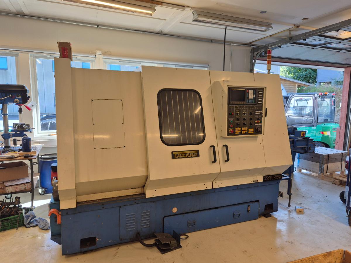 1998 Takang TNC-200DST CNC dreiebenk – dobbel spindel / dobbel revolver – Fanuc 0-TT  - MVA FRI