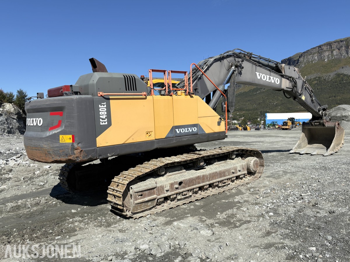 2017 Volvo EC480EL Beltegraver, KM3 HK-feste, 3000 l graveskuffe, sentralsmøring, 11 792 timer - nylig sertifisert