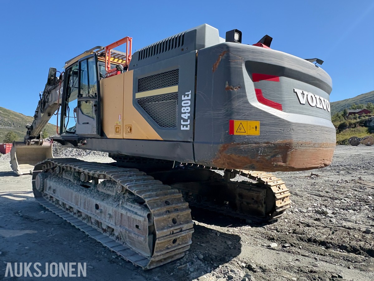 2017 Volvo EC480EL Beltegraver, KM3 HK-feste, 3000 l graveskuffe, sentralsmøring, 11 792 timer - nylig sertifisert