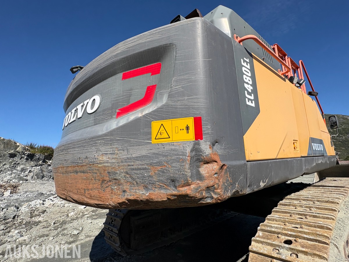 2017 Volvo EC480EL Beltegraver, KM3 HK-feste, 3000 l graveskuffe, sentralsmøring, 11 792 timer - nylig sertifisert