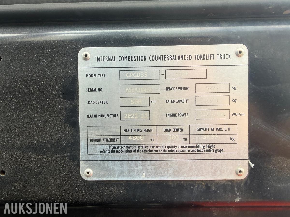 2021 EP CPCD35 gaffeltruck - diesel - 779 timer.